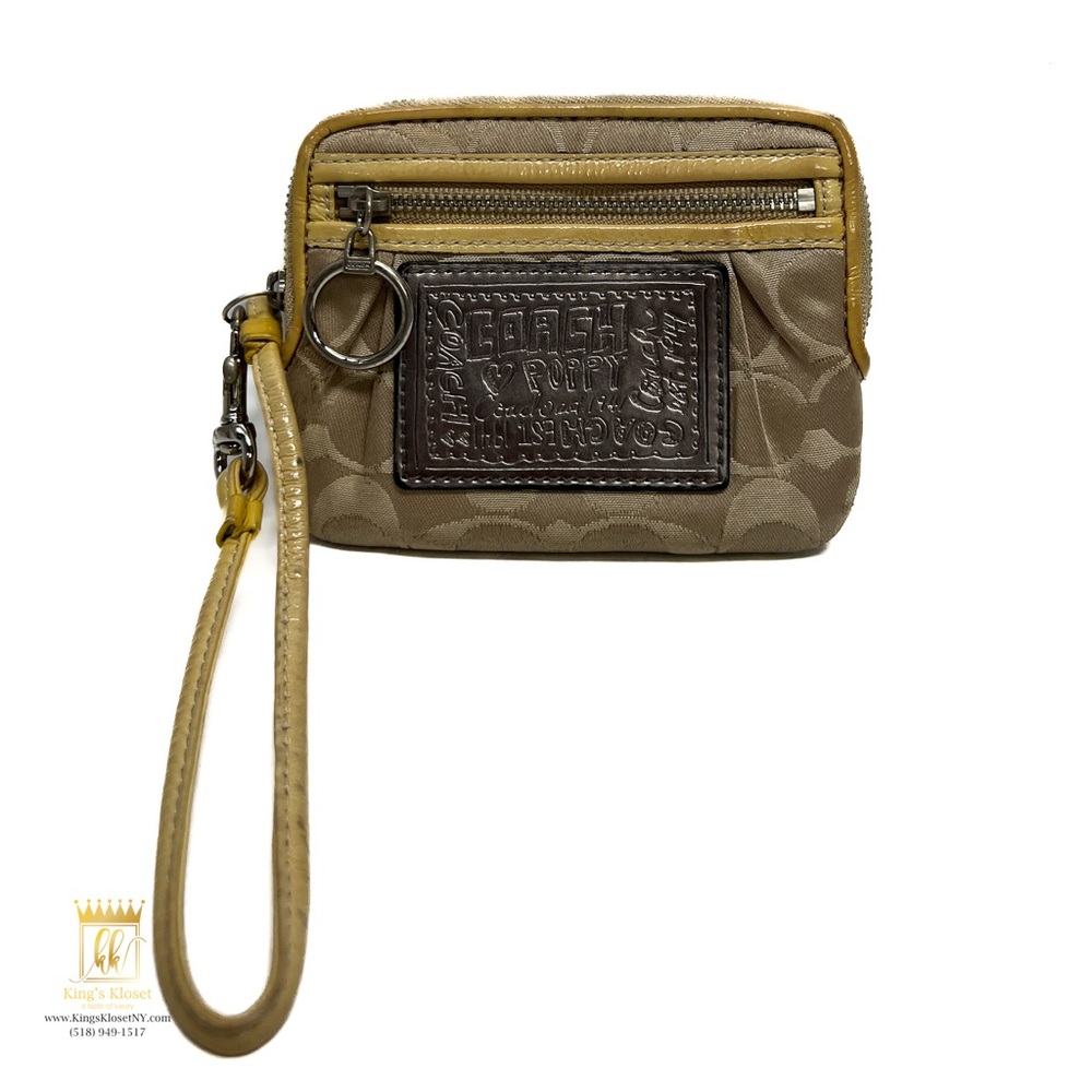 Coach Tan Wristlet Bag